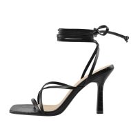 Stiletto Sandalen mit Knöchelriemen und eckiger Zehenpartie