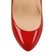 Plateau Pumps mit Pfennigabsatz Kristallabsatz High heels Lack - Image 8