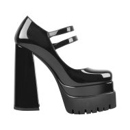 Plateau Mary Janes mit Blockabsatz Riemchenpumps Quadratischer Zehenpartie - Image 3