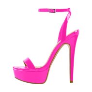 Plateau Riemchensandalen Stilettos Abendschuhe Slingbacks Knöchelschnallen - Image 2
