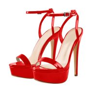 Plateau Riemchensandalen Stilettos Abendschuhe Slingbacks Knöchelschnallen - Image 10