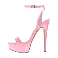 Plateau Riemchensandalen Stilettos Abendschuhe Slingbacks Knöchelschnallen - Image 13