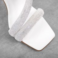 Strass Riemchen Sandalen zum Hineinschlüpfen mit klobigem Absatz - Image 6
