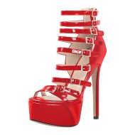 Plateau Riemchensandalen Stilettos Schnallen Reißverschluss Abendschuhe - Image 9