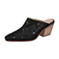Mules Pantoletten Pantoletten mit absatz Pantoffeln verzierte Schmucksteinen - Image 6