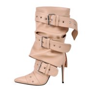 Plateau Stiefeletten verzierte Schnallen Nieten - Image 7
