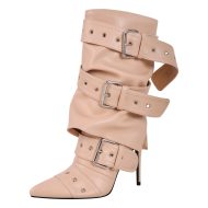 Plateau Stiefeletten verzierte Schnallen Nieten - Image 8