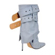 Plateau Stiefeletten verzierte Schnallen Nieten - Image 4