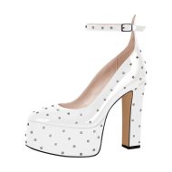 Nieten Plateau Pumps mit klobigem Absatz - Image 6