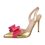 Slingbacks Stilettos High Heels Absatzschuhe verzierte Schleife - Image 10