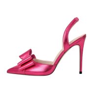 Slingbacks Stilettos High Heels Absatzschuhe verzierte Schleife - Image 13