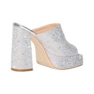 Plateau Pantoletten mit Blockabsatz verzierte Schmucksteinen Slip On Pumps - Image 3