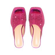 Plateau Pantoletten mit Blockabsatz verzierte Schmucksteinen Slip On Pumps - Image 8