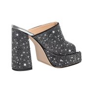 Plateau Pantoletten mit Blockabsatz verzierte Schmucksteinen Slip On Pumps - Image 11