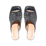 Plateau Pantoletten mit Blockabsatz verzierte Schmucksteinen Slip On Pumps - Image 12