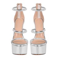 Plateau Riemchensandalen mit Pfennigabsatz Stilettos für Hochzeit Partys Tanzen - Image 15
