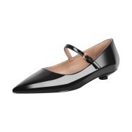 Flache Schuhe Lack Mary Janes Pumps Spitze Zehen - Image 7