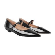 Flache Schuhe Lack Mary Janes Pumps Spitze Zehen - Image 10