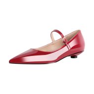 Flache Schuhe Lack Mary Janes Pumps Spitze Zehen - Image 12