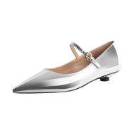 Flache Schuhe Lack Mary Janes Pumps Spitze Zehen - Image 2