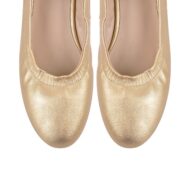 Flache Pumps Ballet Geschlossene Ballerinas Glänzende Knöchelriemchen - Image 4