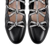 Flache Pumps Gothische Schuhe Mary Janes verzierte Strass Fliege - Image 4
