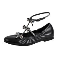 Flache Pumps Gothische Schuhe Mary Janes verzierte Strass Fliege - Image 2