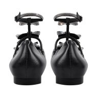 Flache Pumps Gothische Schuhe Mary Janes verzierte Strass Fliege - Image 3