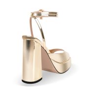 Offene Zehen Sandalen Slingbacks verzierte Schnallen Blockabsatz - Image 4