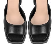 Offene Zehen Sandalen Slingbacks verzierte Schnallen Blockabsatz - Image 12