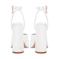 Offene Zehen Sandalen Slingbacks verzierte Schnallen Blockabsatz - Image 16