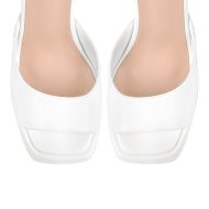 Offene Zehen Sandalen Slingbacks verzierte Schnallen Blockabsatz - Image 17