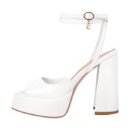 Offene Zehen Sandalen Slingbacks verzierte Schnallen Blockabsatz - Image 14