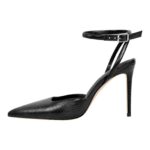 Slingbacks High Heels Pfennigabsatz Stiletto Spitze Zehen Schnallen