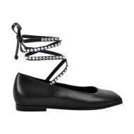 Flache Pumps mit Knöchelriemchen verzierte Schmucksteinen Ballerinas - Image 3