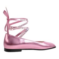 Flache Pumps mit Knöchelriemchen verzierte Schmucksteinen Ballerinas - Image 6