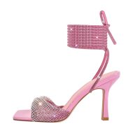 Sandalen mit Knöchelriemchen Farbverlauf Glitzer High Heels Abendschuhe - Image 5