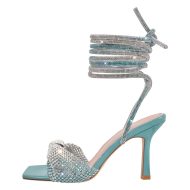 Sandalen mit Knöchelriemchen Farbverlauf Glitzer High Heels Abendschuhe - Image 9