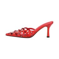 Pantoletten mit Absatz Slip On Pumps Abendschuhe verzierte Schmucksteinen - Image 5