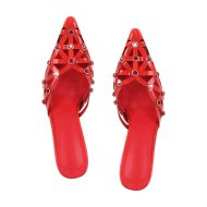 Pantoletten mit Absatz Slip On Pumps Abendschuhe verzierte Schmucksteinen - Image 8