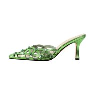 Pantoletten mit Absatz Slip On Pumps Abendschuhe verzierte Schmucksteinen - Image 9
