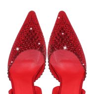 Slingbacks High Heels verzierte Schmucksteinen Spitze Zehen Abendschuhe - Image 12