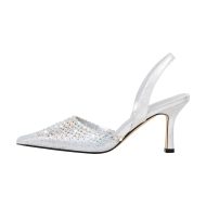 Slingbacks High Heels verzierte Schmucksteinen Spitze Zehen Abendschuhe - Image 13