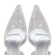 Slingbacks High Heels verzierte Schmucksteinen Spitze Zehen Abendschuhe - Image 16