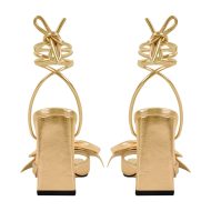 Sandalen verzierte Schleife mit Knöchelriemchen Abendschuhe Absatzschuhe Glitzer - Image 12