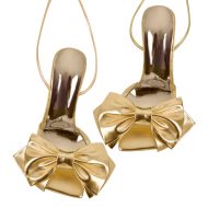 Sandalen verzierte Schleife mit Knöchelriemchen Abendschuhe Absatzschuhe Glitzer - Image 11