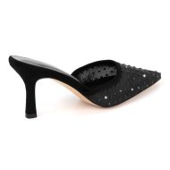 Spitze Zehen Pantoletten mit Kitten Absatz Stilettos Slip On Pumps Schmucksteinen - Image 4