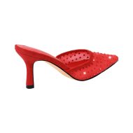 Spitze Zehen Pantoletten mit Kitten Absatz Stilettos Slip On Pumps Schmucksteinen - Image 7