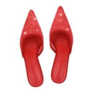 Spitze Zehen Pantoletten mit Kitten Absatz Stilettos Slip On Pumps Schmucksteinen - Image 8