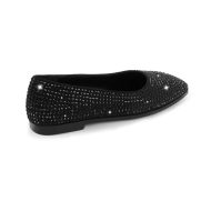Flache Schuhe Slip On Gl nzende Pumps verzierte Strasssteinen - Image 3